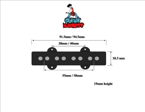 G.M. The Standard JB Jazz Bass Pickup Set Alnico V - Picture 7 of 7