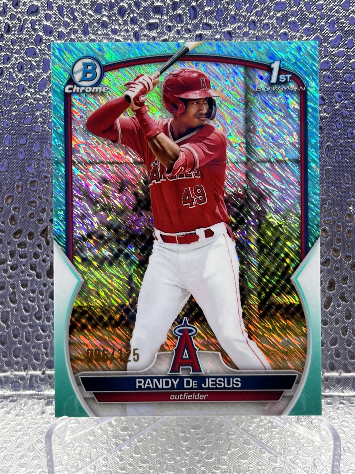 Randy De Jesus 2023 Bowman Chrome 1st Aqua Shimmer Refractor /125 #BCP-19 Angels