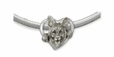German Shepherd Pendant Jewelry Sterling Silver Handmade Dog Pendant GS11-SD