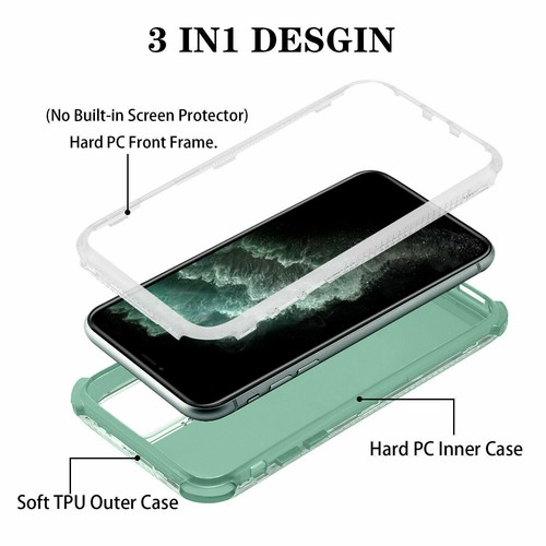 Silicone Shockporoof Case Hybrid Hard Cover For iPhone 13 12 11 Pro Max SE XR 8 - Picture 33 of 53