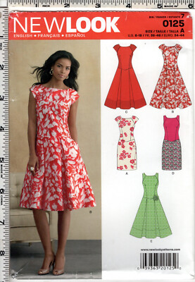 ''Misses' Six Sizes in One'' Dress  2012 New Look Sewing Craft Pattern # 0125