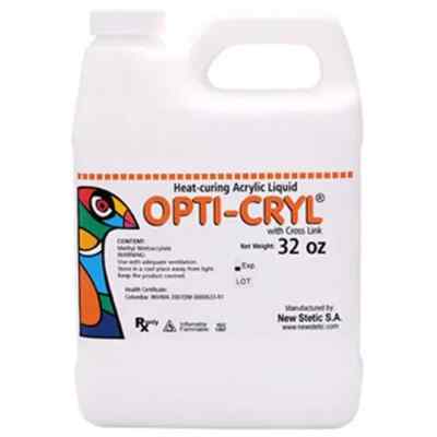 Opti-Cryl Heat Cure Acrylic Monomer 32oz Dental Lab Denture Acrylic Liquid Clear