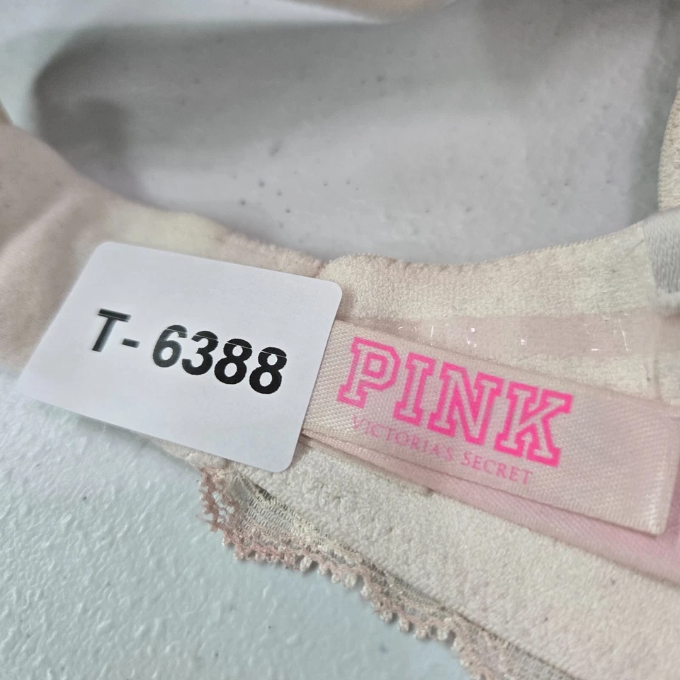 Sujetador ROSA Victoria's Secret Mujer 32D Marfil Fecha Sumergir Push Up Multivía SIN CORREAS Foto 2 de 4