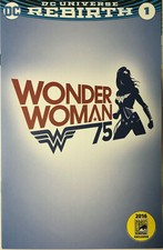 Wonder Woman 1 RARE SDCC Panel Variant San Diego Comic Con 75th Anniversary NM