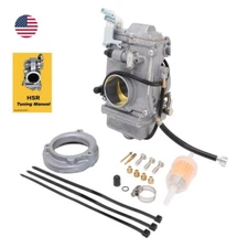 Polish Carburetor for Mikuni 42mm Harley HSR42 Evo Evolution Twin Cam TM42 Carb