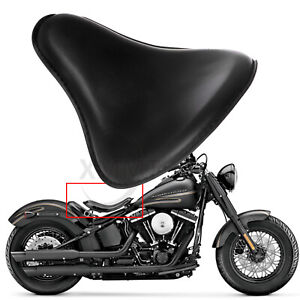 Leather Motorcycle 3" Spring Solo Bracket Seat For Harley Chopper Bobber Custom