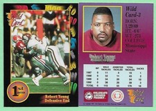 1991 Wild Card Football 1st Editon Robert Young #3 Mississippi State👍