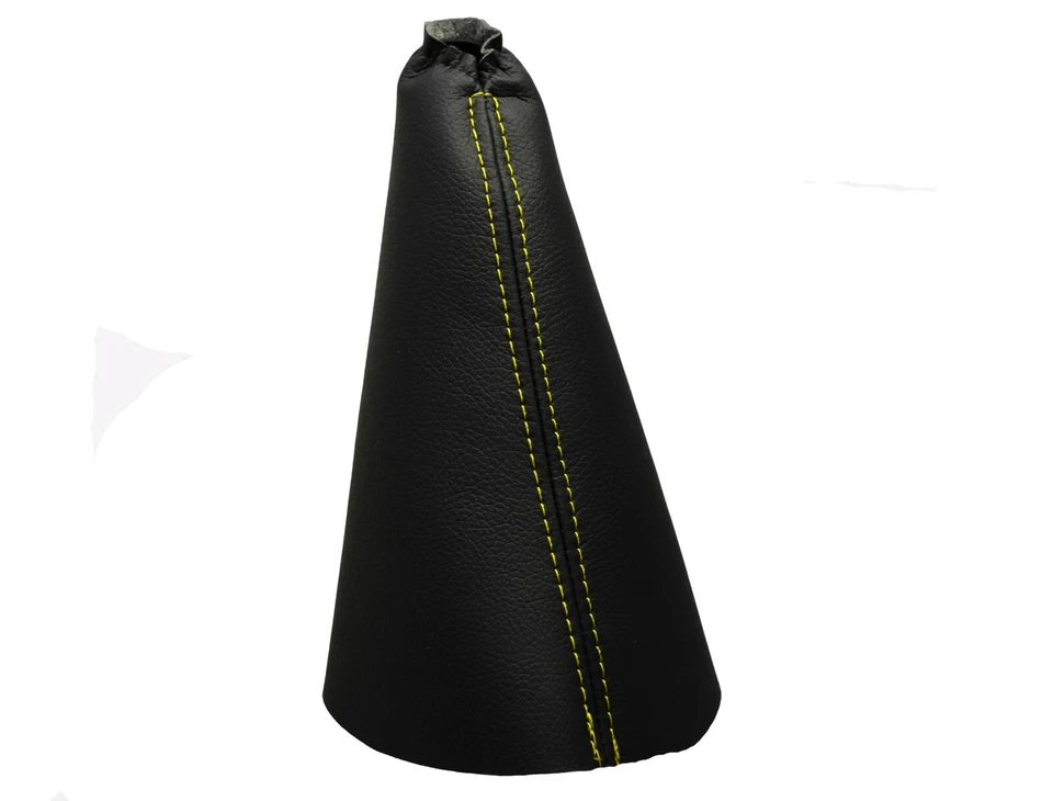 DACIA SANDERO (2007-2012) Soufflet Levier De Vitesse 100% Cuir - Couture Jaune - Photo 1/1