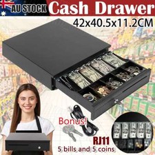 Heavy Duty 5 Bills 5 Coins Tray Manual Cash Drawer Cash Register POS Till Box AU