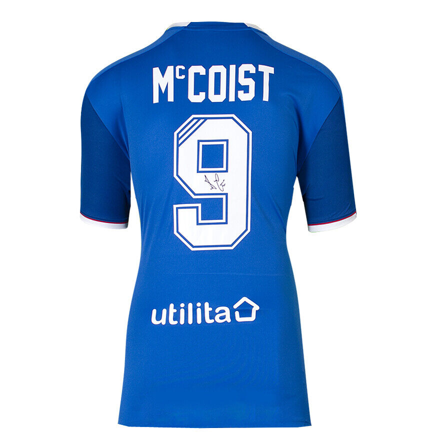 Ally McCoist Signed Rangers Shirt - 2018-19, Number 9 Autograph