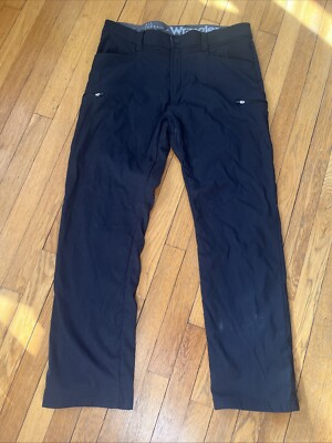 Wrangler ATG Pants Mens 34x30 Outdoor Performance All Terrain Gear Hiking, Black