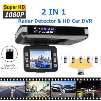 2 In1 Car Dash Cam Video Speed Detector GPS Camera Record DVR Radar Laser No TF