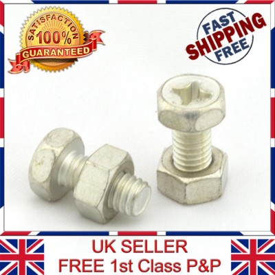 NJ Motorcycle Battery Terminal Nut and Bolt Kit M6x12mm Bike