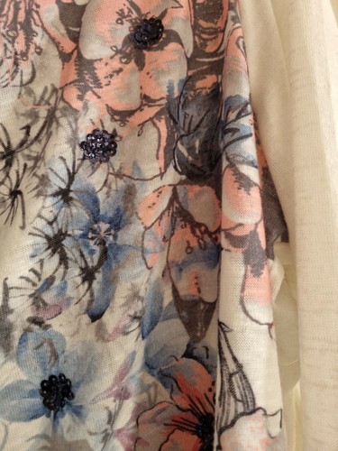 George White Flower Embellished Top Plus Size 24 - Picture 3 of 6
