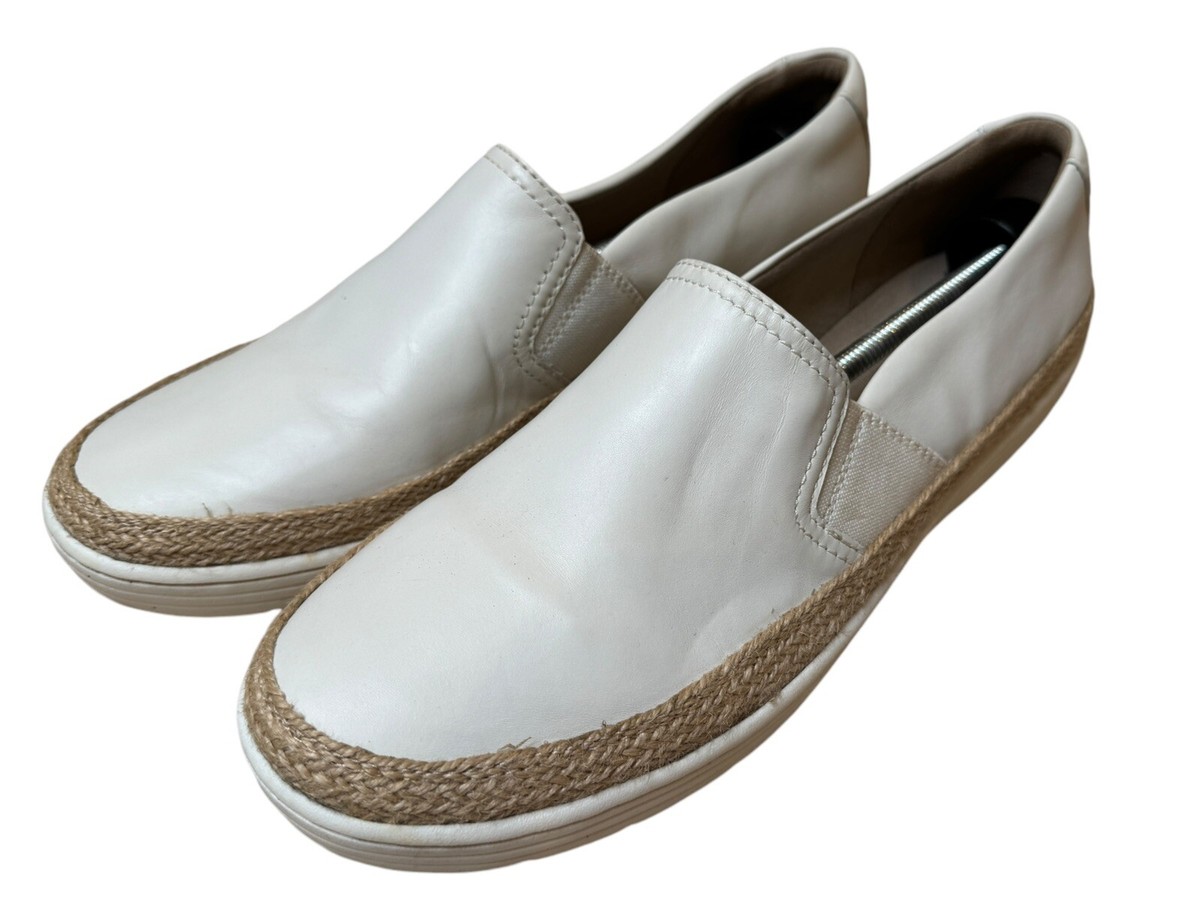 Clarks Marie Sail Slip On Clarks Collection White Leather Slip-On