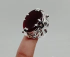 Natural Mens Yemeni Agate Handmade Ring with Sterling Silver 925, Nigel's Ring