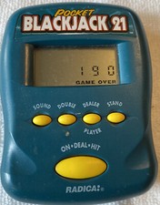 Radica 1997 Pocket Blackjack 21 Electronic Handheld Game TESTED