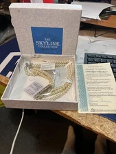 The Skyline Collection ------Ivory Faux Pearl Necklace and Earring Set