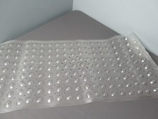 New Plastic Rubber Bath Tub Mat - Clear - 16" x 39" - Never Used - 141