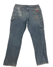 Vtg 90s Dickies Carpenter Jeans 42x32 Medium Wash Baggy Faded Streetwear Skater
