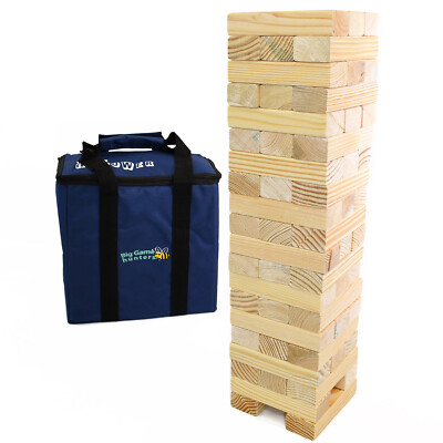 Jumbo Hi-Tower giant wooden tumble tower game in bag