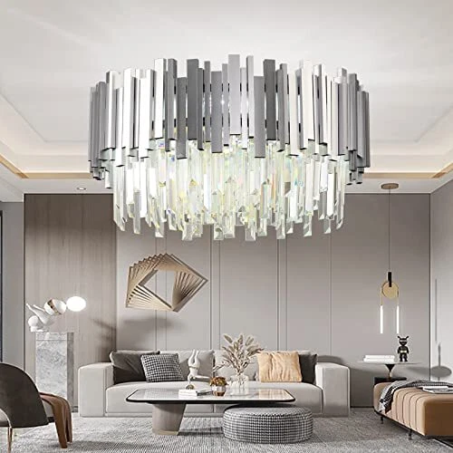 2 chandeliers 2024 in living room