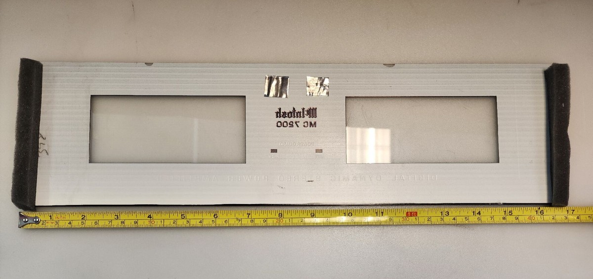 McIntosh MC7200 wide glass faceplate *Factory Defect* Chipped