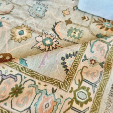 Hand Knotted Modern Oushak Rug In Any Size For Living Room, Bedroom, Dining R