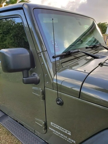 21" Black Antenna Mast AMFM for JEEP WRANGLER 1987-2006 YJ/TJ 1987-1997-2006 New - Zdjęcie 19 z 20