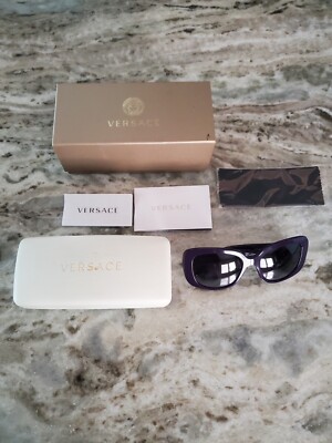 Authentic Versace sunglasses gently used Gently Used Unisex Versace Wrap Sunglasses Brown Medusa Logo  main image 3