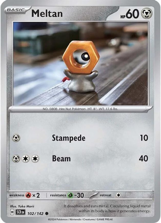 Pokemon Meltan (102/185) Stellar Crown NM REVERSE HOLO