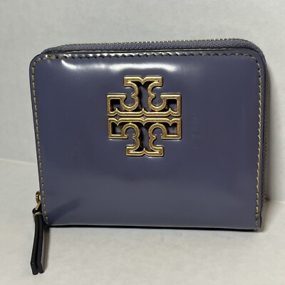 Tory Burch Lilac Purple Britten Patent Bifold Wallet