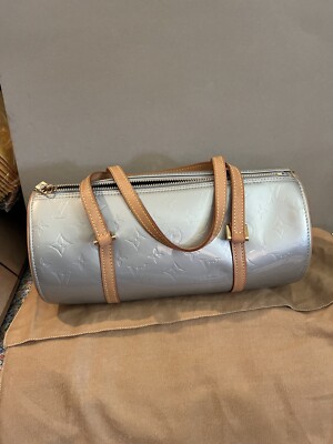 Louis Vuitton Womens Vernis Bedford Monogram Barrel Bag Handbag Silver
