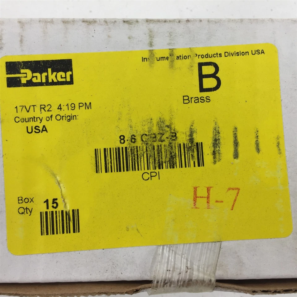 (15) Parker 8-6 CBZ-B Brass 90 Degree 1/2" Tube to 3/8" MNPT- Box of 15 - Image 2 of 4