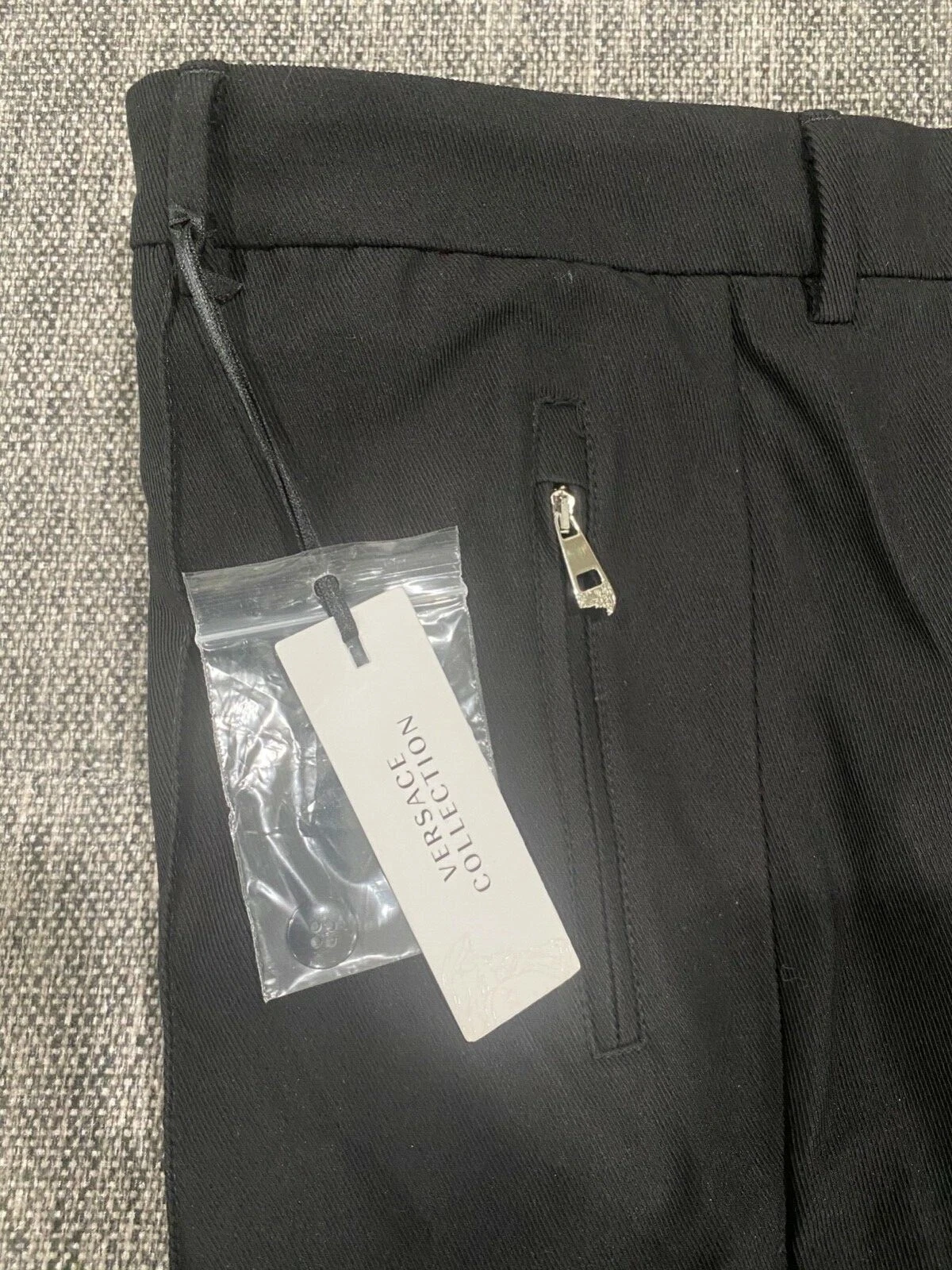 Versace Collection NUOVO Pantalone Uomo Nero Europeo Taglia 56 U.S. Taglia L