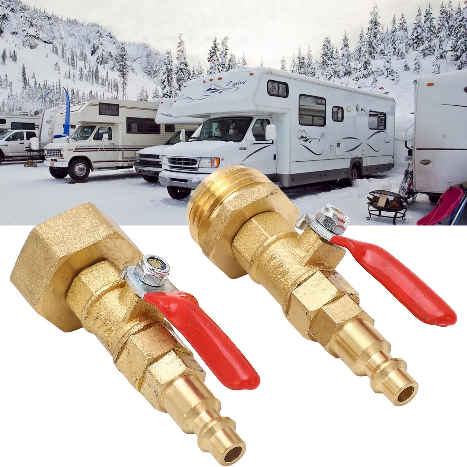 RV Blowout Adapter Anti Freeze Water Line Sprinkler Valve Faucet