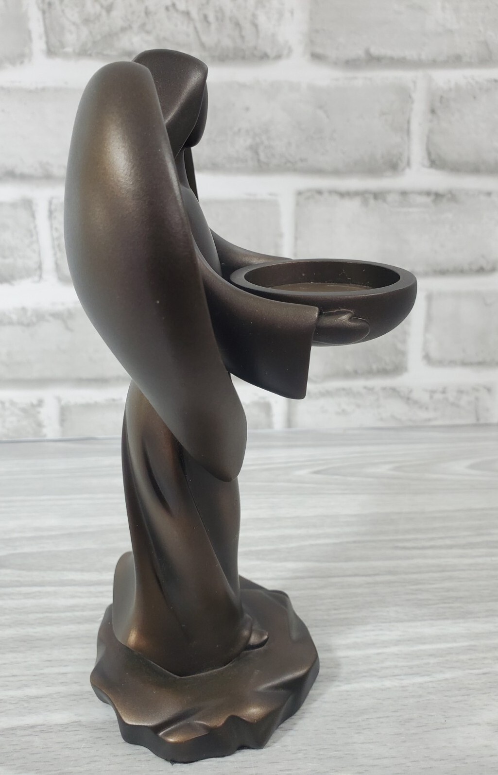 Partylite Angel Tealight Candle Holder Faux Bronze Finish, No Box