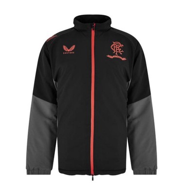 BNWT Castore Rangers Bench Jacket Black/Grey Size Medium M 150 Anniversary Rare