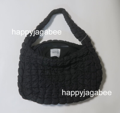 【COS】Quilted Oversized Shoulder Bag OVERSIZED QUILTED CROSSBODY BAG - BLACK | COS