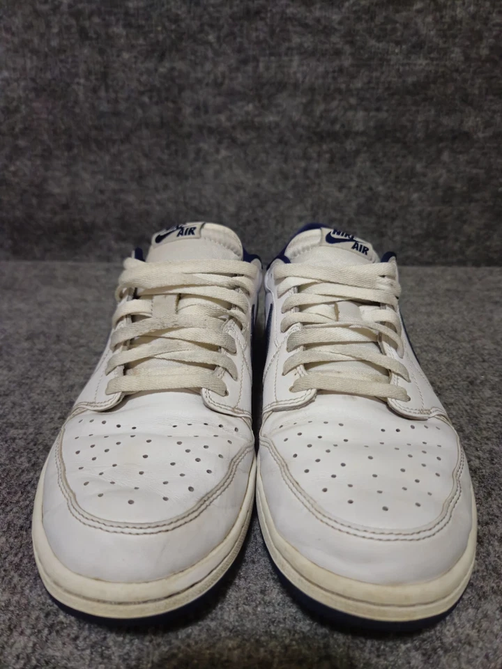 Nike Air Jordan 1 Retro Bajo OG Blanco Medianoche Azul Marino Talla 11.5 Foto 2 de 4