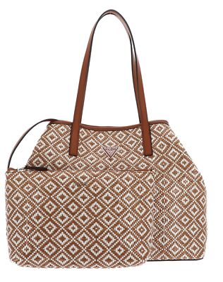 GUESS Vikky II Large Tote Shopper Utensilientasche Schultertasche Cognac Neu