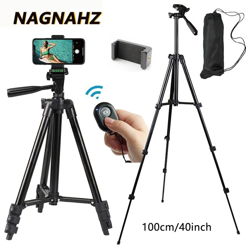 Trépied de téléphone portable compact support de caméra vidéo léger noir