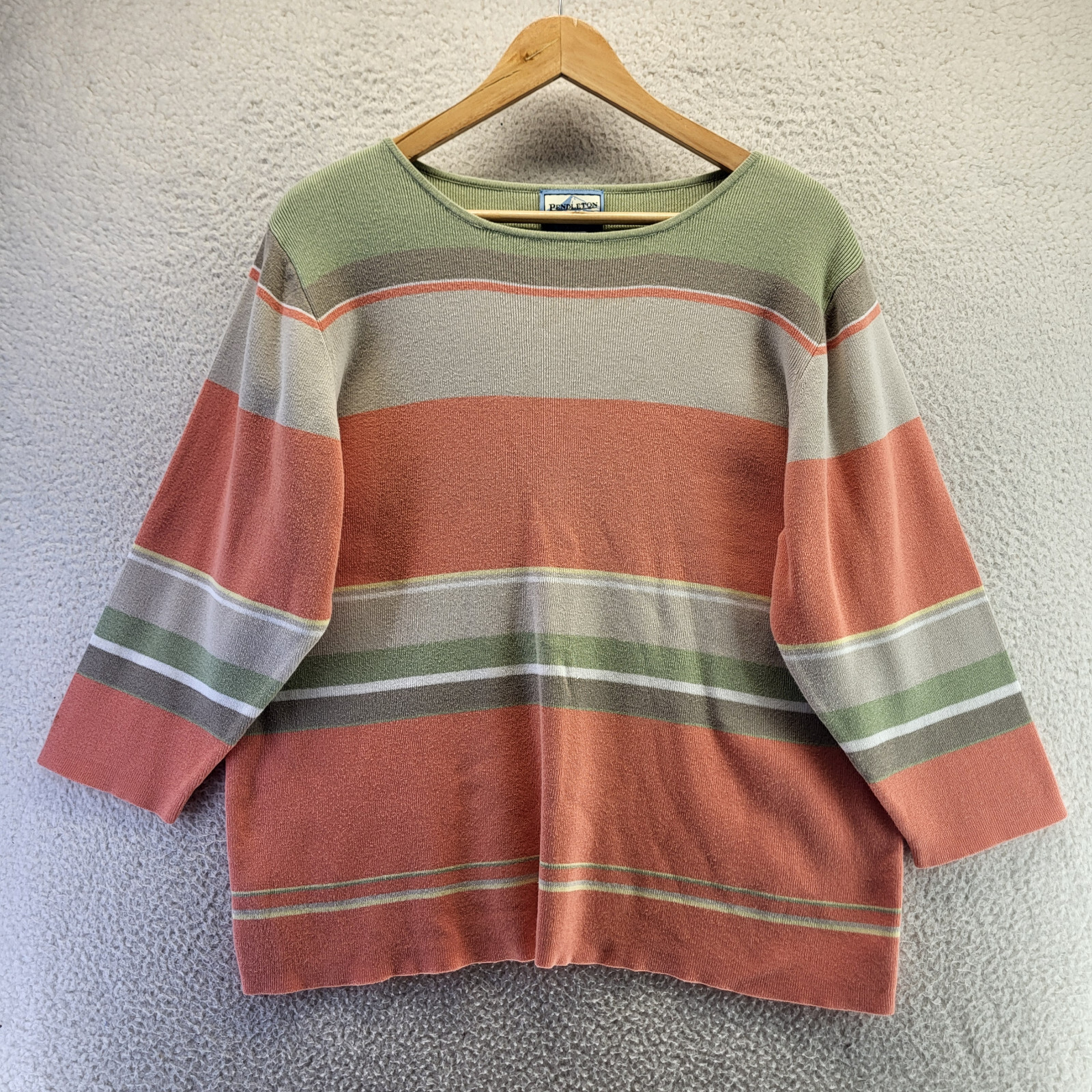 Vtg PENDLETON Cotton Pullover Crew Neck Sweater W… - image 1