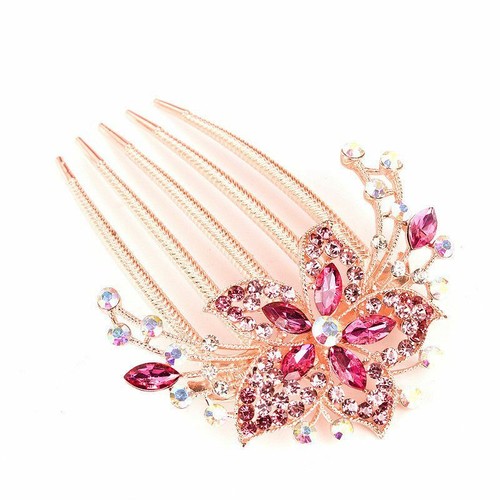 Bridal Hair Accessories Hair Comb Pins Diamante Crystal Wedding Rhinestone - Picture 17 of 18