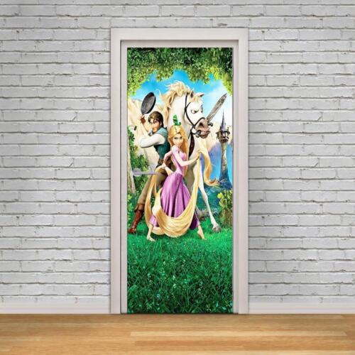 Tangled Rapunzel Disney 3D DOOR WRAP Decal Wall Sticker Decor Mural Art D255 - Afbeelding 1 van 1