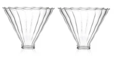 2pcs Glass Funnel Pour Over Coffee Filterscoffee Drippers
