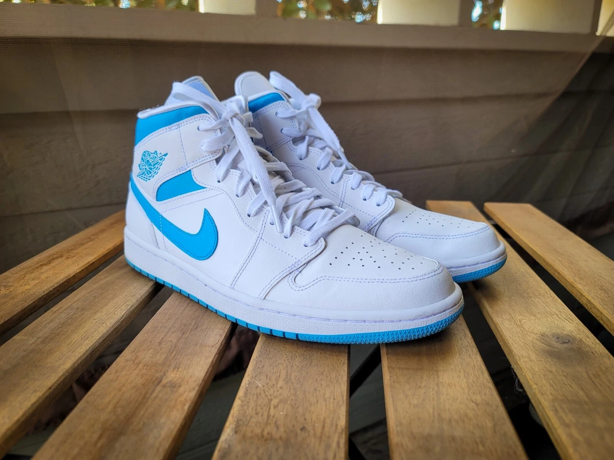 Air Jordan 1 Mid UNC (W) - PREOWNED - NO BOX - Size 12W/10M
