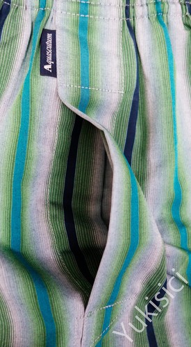 Aquascutum Japan Boxer Underwear Gradient Striped Green Grey Navy Size M / L NIB - Picture 21 of 23