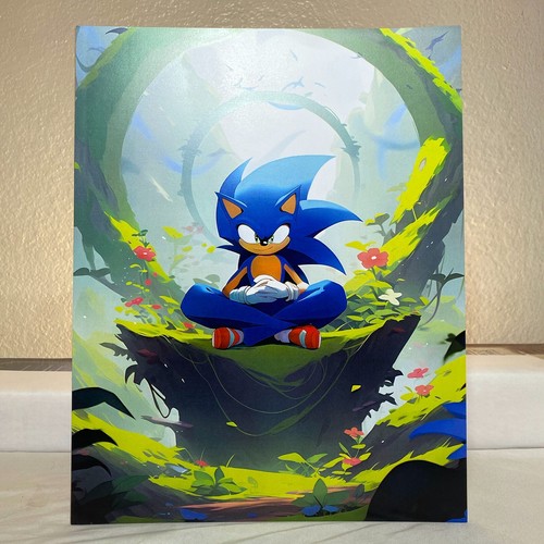 Sonic Hedgehog Poster 11"X14" - SUPERHERO CARTOON COMIC BOOK VIDEO GAME ANIME - Picture 2 of 2