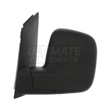 Volkswagen Caddy Van 2004-2010 Manual Wing Door Mirror Black Passenger Side Left